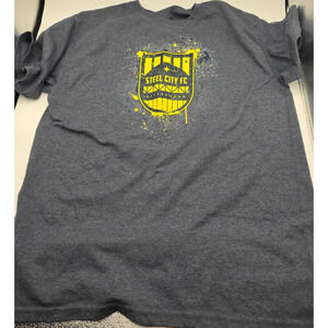 Steel City Pittsburgh FC Gildan Boy's Dark Blue Short-Sleeved Shirt - Youth XL